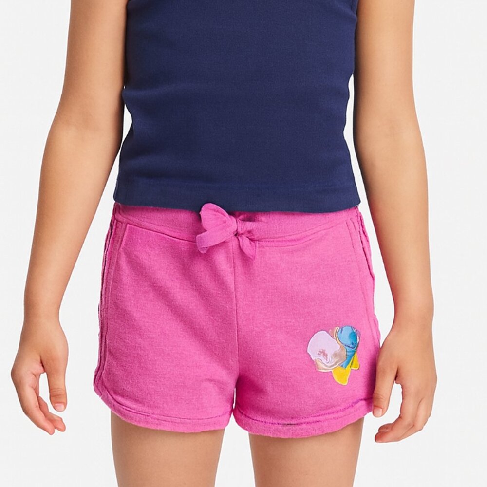 wonder nation Girls Fleece Shorts Fuschia Small 6 6X Pink